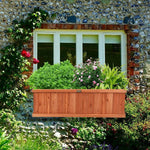 40" L x 12" W Wooden Raised Garden Bed Window Mounted Planter Box - Bestoutdor