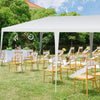 10' x 20' Heavy Duty Party Tent Outdoor Wedding Tent Waterproof PE Canopy Pavilion Tent with Wind Rope, White Commercial Event Tent for Camping