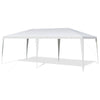 10' x 20' Heavy Duty Party Tent Outdoor Wedding Tent Waterproof PE Canopy Pavilion Tent with Wind Rope, White Commercial Event Tent for Camping