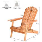 Bestoutdor Wooden Folding Adirondack Chair Patio Lounge Chair