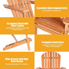 Bestoutdor Wooden Folding Adirondack Chair Patio Lounge Chair