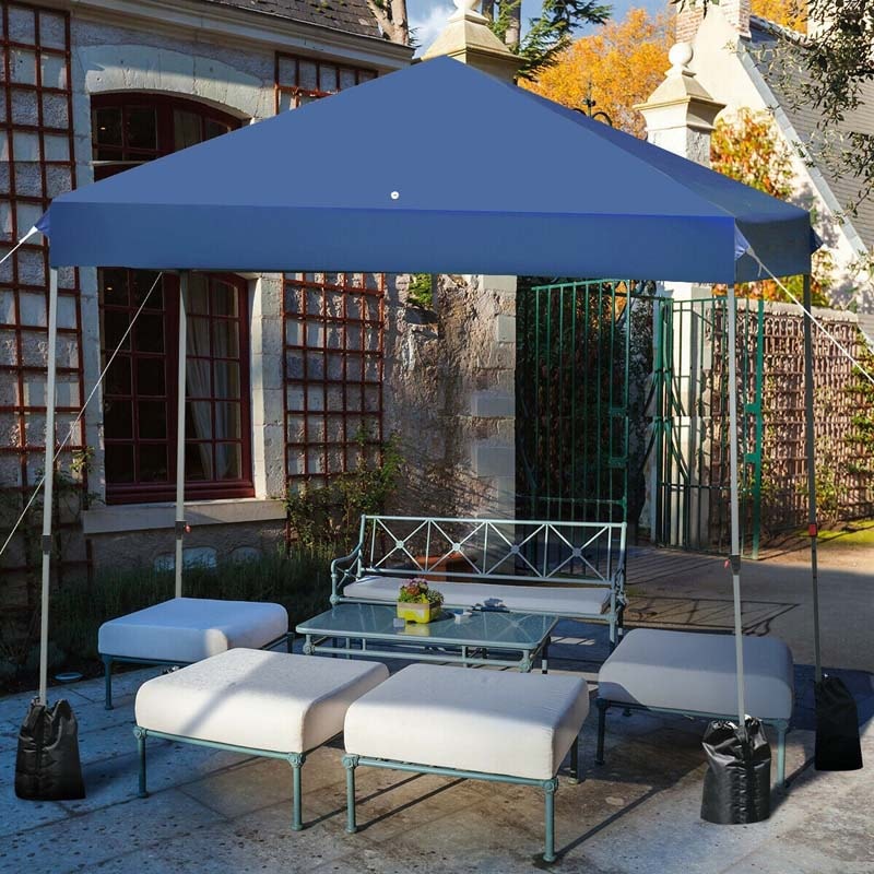 8’ x 8' Outdoor Pop up Canopy Tent Instant Shelter Canopy with Roller Bag & 4 Sand Bags