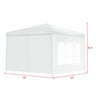 10' x 10' Canopy Tent Party Tent Outdoor Canopy With Side Walls for Wedding Event