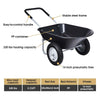 Dual Wheel Wheelbarrow Heavy Duty Home Utility Garden Cart 330 LBS Capacity Large Yard Cart for Gardening Farm