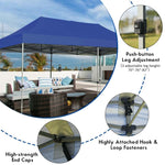 10' x 20' Pop Up Canopy Heavy Duty Folding Canopy Tent Easy Setup Outdoor Commercial Instant Canopy Adjustable Sun Shelter with Roller Bag