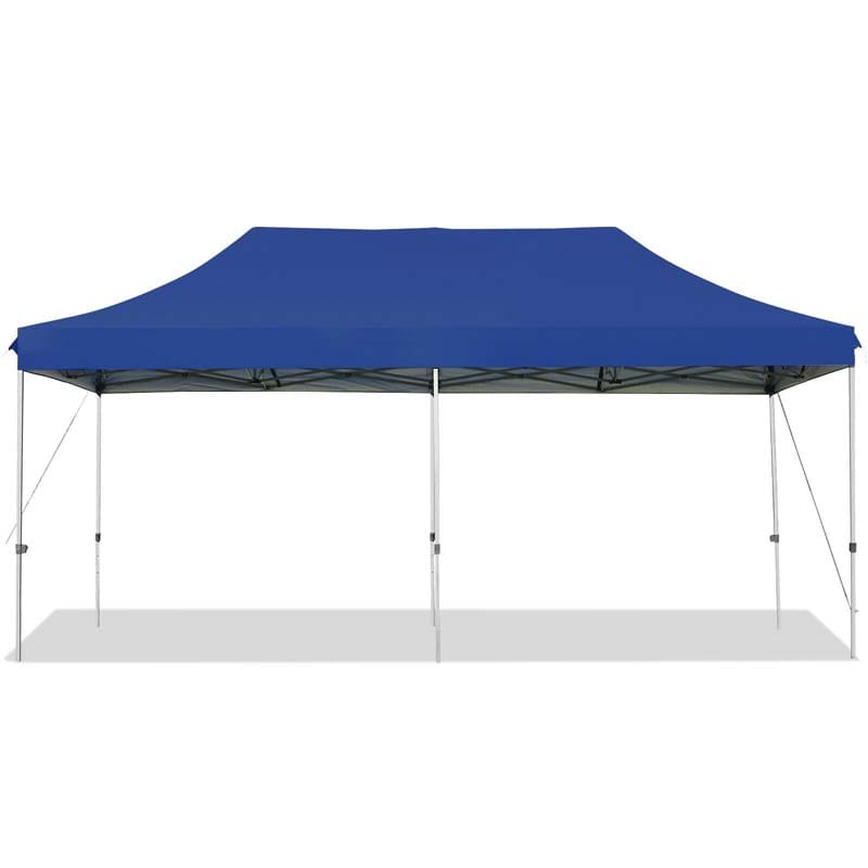 10' x 20' Pop Up Canopy Heavy Duty Folding Canopy Tent Easy Setup Outdoor Commercial Instant Canopy Adjustable Sun Shelter with Roller Bag