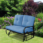 Outdoor Cushioned Rocking Bench Loveseat - Bestoutdor