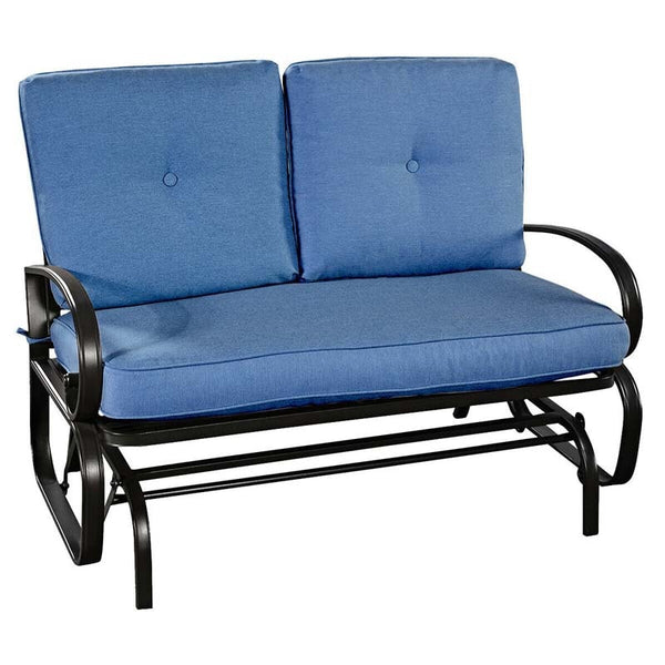 Outdoor Cushioned Rocking Bench Loveseat - Bestoutdor