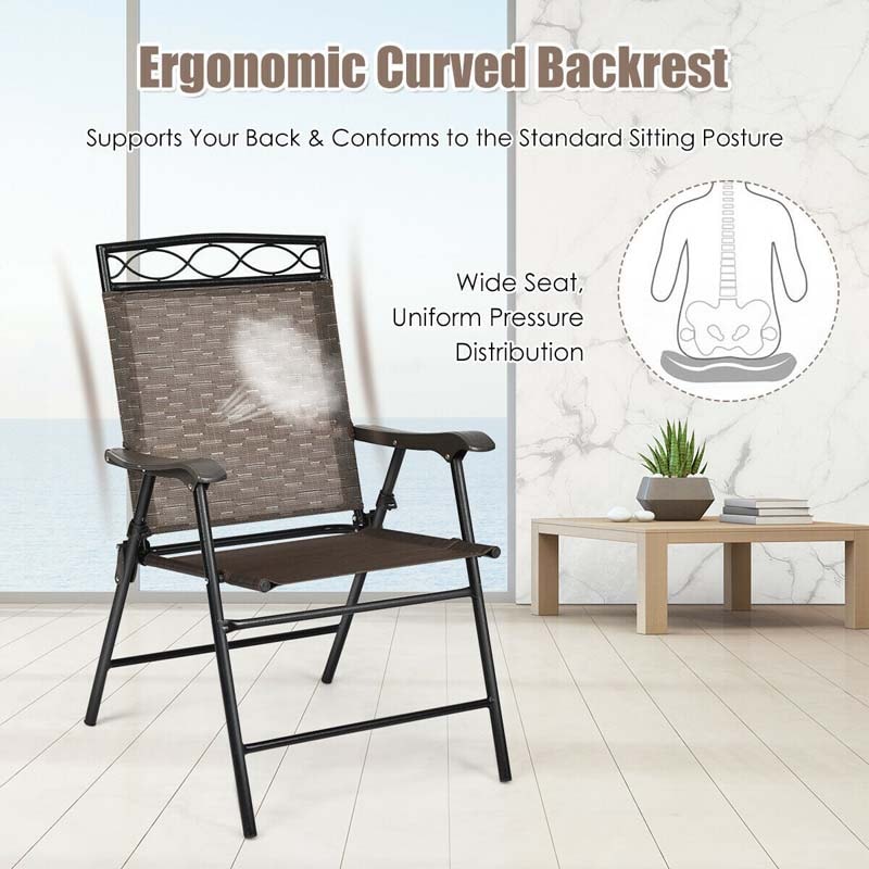 Set of 4 Patio Folding Chairs - Bestoutdor