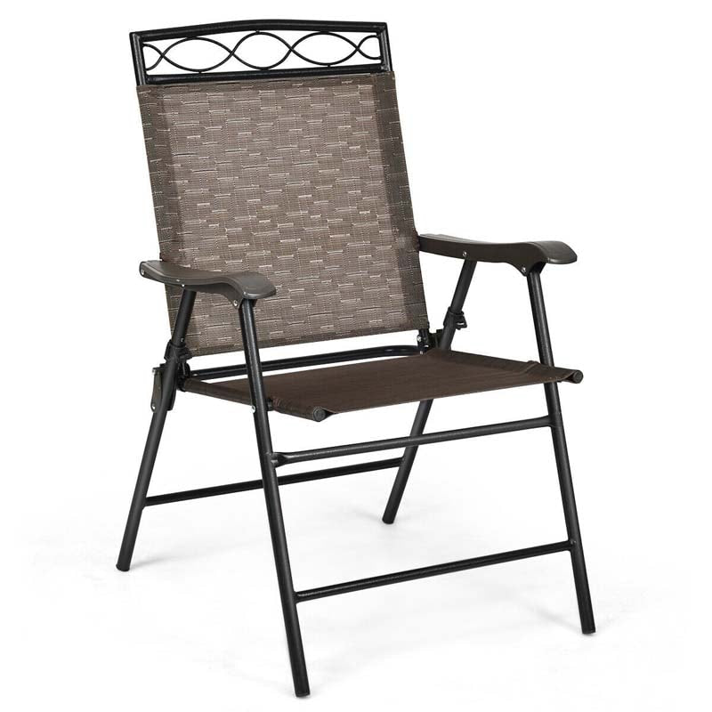 Set of 4 Patio Folding Chairs - Bestoutdor