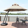 11 Feet Outdoor Cantilever Hanging Umbrella with Base and Wheels