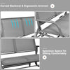 48" Outdoor Glider Bench 2 Person Patio Swing Glider Chair Backyard Rocking Loveseat Rocker Bench with Metal Frame, Breathable Fabric