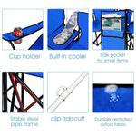 Portable Double Folding Picnic Chair with Umbrella & Mini Table