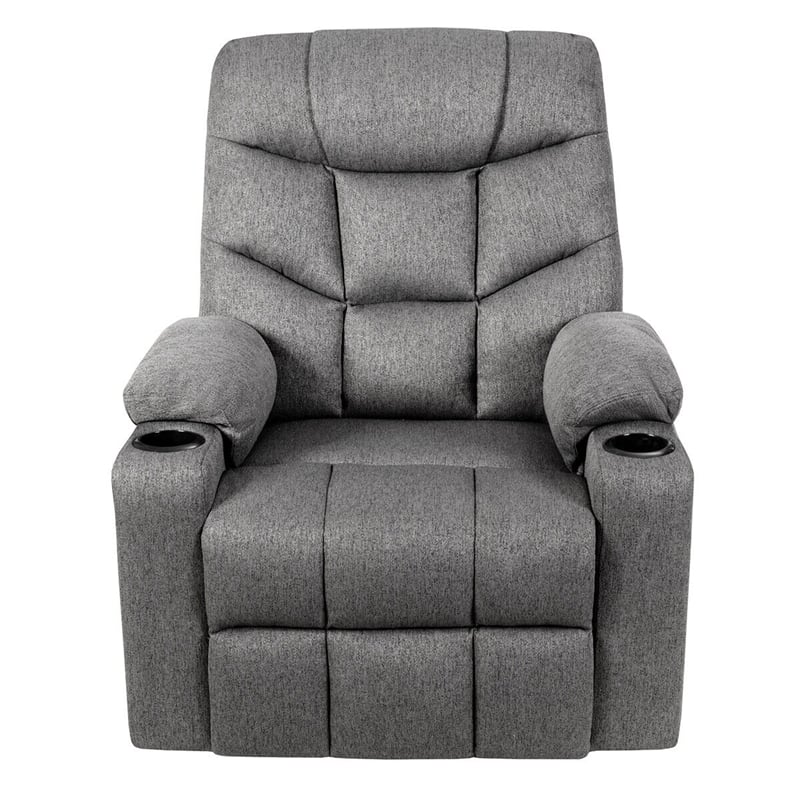 Power Lift Recliner Chair Elderly Lift Chair Fabric Electric Massage Reclining Sofa with 8 Point Massage Lumbar Heat USB Charge Port