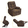 Power Lift Recliner Chair Elderly Lift Chair Fabric Electric Massage Reclining Sofa with 8 Point Massage Lumbar Heat USB Charge Port