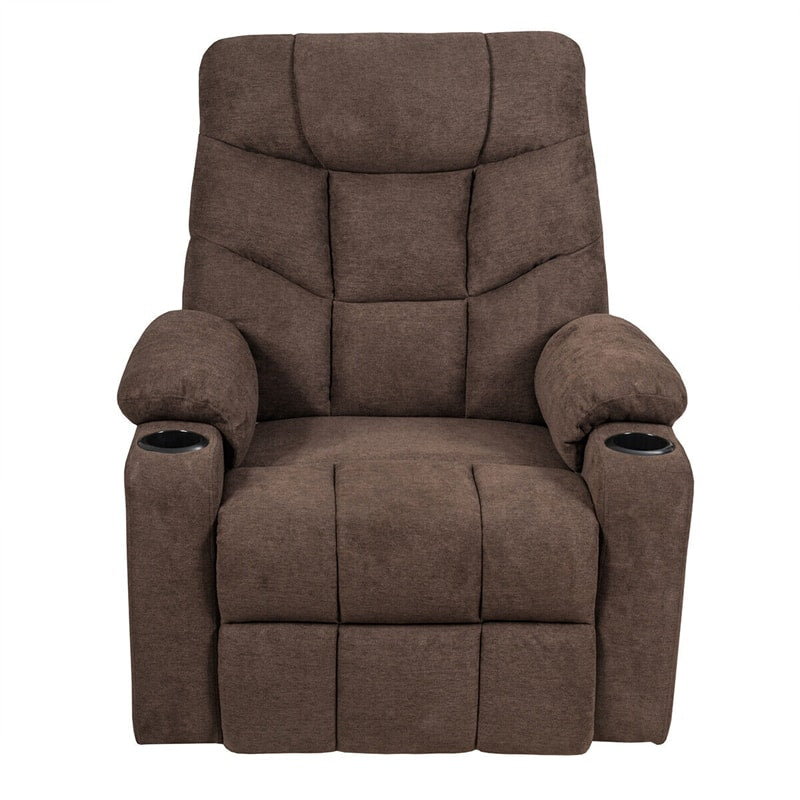 Power Lift Recliner Chair Elderly Lift Chair Fabric Electric Massage Reclining Sofa with 8 Point Massage Lumbar Heat USB Charge Port