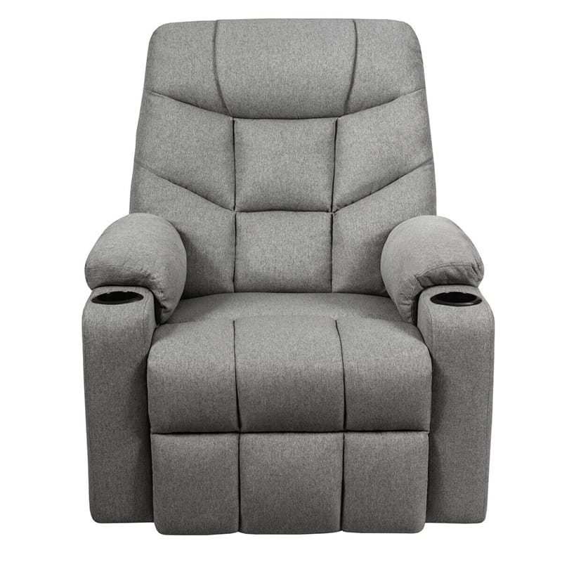 Power Lift Recliner Chair Elderly Lift Chair Fabric Electric Massage Reclining Sofa with 8 Point Massage Lumbar Heat USB Charge Port