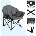 Folding Camping Moon Padded Chair with Carry Bag