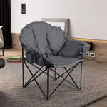 Folding Camping Moon Padded Chair with Carry Bag