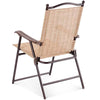 Set of 2 Patio Folding Chairs Sling Back Camping Deck Chairs Outdoor Lawn Chairs