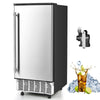 15" Undercounter Ice Maker 80lbs/24H Freestanding & Built-in Ice Machine Commercial Ice Maker with Drain Pump