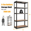 5 Tier Heavy Duty Metal Garage Shelving Unit Adjustable Garage Storage Rack Tool Utility Shelf