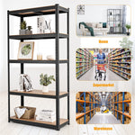 5 Tier Heavy Duty Metal Garage Shelving Unit Adjustable Garage Storage Rack Tool Utility Shelf