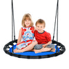 40" Kids Flying Saucer Tree Swing Set Indoor Outdoor Play Round Swing with Adjustable Heights & Multi-play Rope for Kids Adults