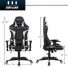 Adjustable Massage Gaming Chair High Back PU Leather Racing Gaming Chair Office Computer Reclining Chair with Lumbar Support