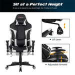 Adjustable Massage Gaming Chair High Back PU Leather Racing Gaming Chair Office Computer Reclining Chair with Lumbar Support