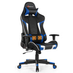 Adjustable Massage Gaming Chair High Back PU Leather Racing Gaming Chair Office Computer Reclining Chair with Lumbar Support