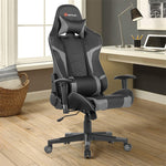 Adjustable Massage Gaming Chair High Back PU Leather Racing Gaming Chair Office Computer Reclining Chair with Lumbar Support