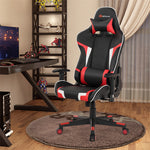 Adjustable Massage Gaming Chair High Back PU Leather Racing Gaming Chair Office Computer Reclining Chair with Lumbar Support