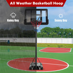 Portable Basketball Hoop 4.25-10FT Height Adjustable Basketball Goal System for Kids Adults with 44" Shatterproof Backboard & 2 Nets