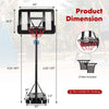 Portable Basketball Hoop 4.25-10FT Height Adjustable Basketball Goal System for Kids Adults with 44" Shatterproof Backboard & 2 Nets