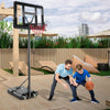 Portable Basketball Hoop 4.25-10FT Height Adjustable Basketball Goal System for Kids Adults with 44" Shatterproof Backboard & 2 Nets