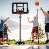 Portable Basketball Hoop 4.25-10FT Height Adjustable Basketball Goal System for Kids Adults with 44" Shatterproof Backboard & 2 Nets