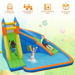 Inflatable Mighty Bounce House Jumper with Water Slide - Bestoutdor