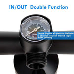 Double Action Hand Pump with Gauge, High Pressure Hand Pump for Inflation SUP Boards & Kayaks, Max 29psi