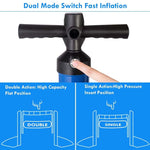 Double Action Hand Pump with Gauge, High Pressure Hand Pump for Inflation SUP Boards & Kayaks, Max 29psi