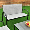 4 Pcs Patio Furniture Set with Glass Top Coffee Table - Bestoutdor