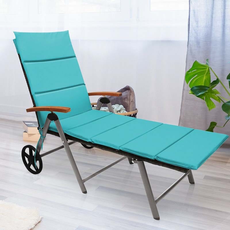 Outdoor Chaise Lounge Chair Rattan Recliner Chair