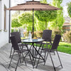 4 Pcs Rattan Wicker Folding Chairs - Bestoutdor