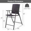 4 Pcs Rattan Wicker Folding Chairs - Bestoutdor