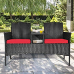 Patio Wicker Conversation Furniture Set - Bestoutdor