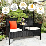 Patio Wicker Conversation Furniture Set - Bestoutdor