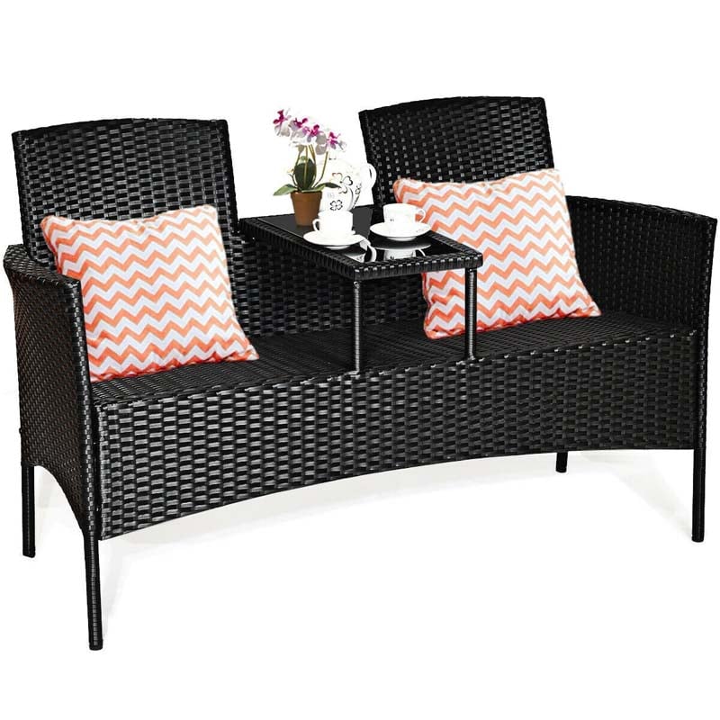 Patio Wicker Conversation Furniture Set - Bestoutdor