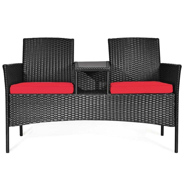 Patio Wicker Conversation Furniture Set - Bestoutdor