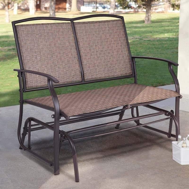 Loveseat Patio Rocking 2 Person Outdoor Bench - Bestoutdor