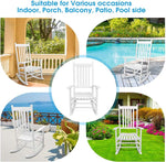 Outdoor Wooden High Back Rocking Chair - Bestoutdor